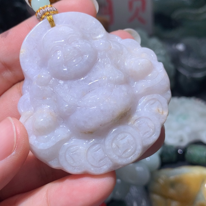 翡翠未镶嵌颈饰保真天然A货翡翠