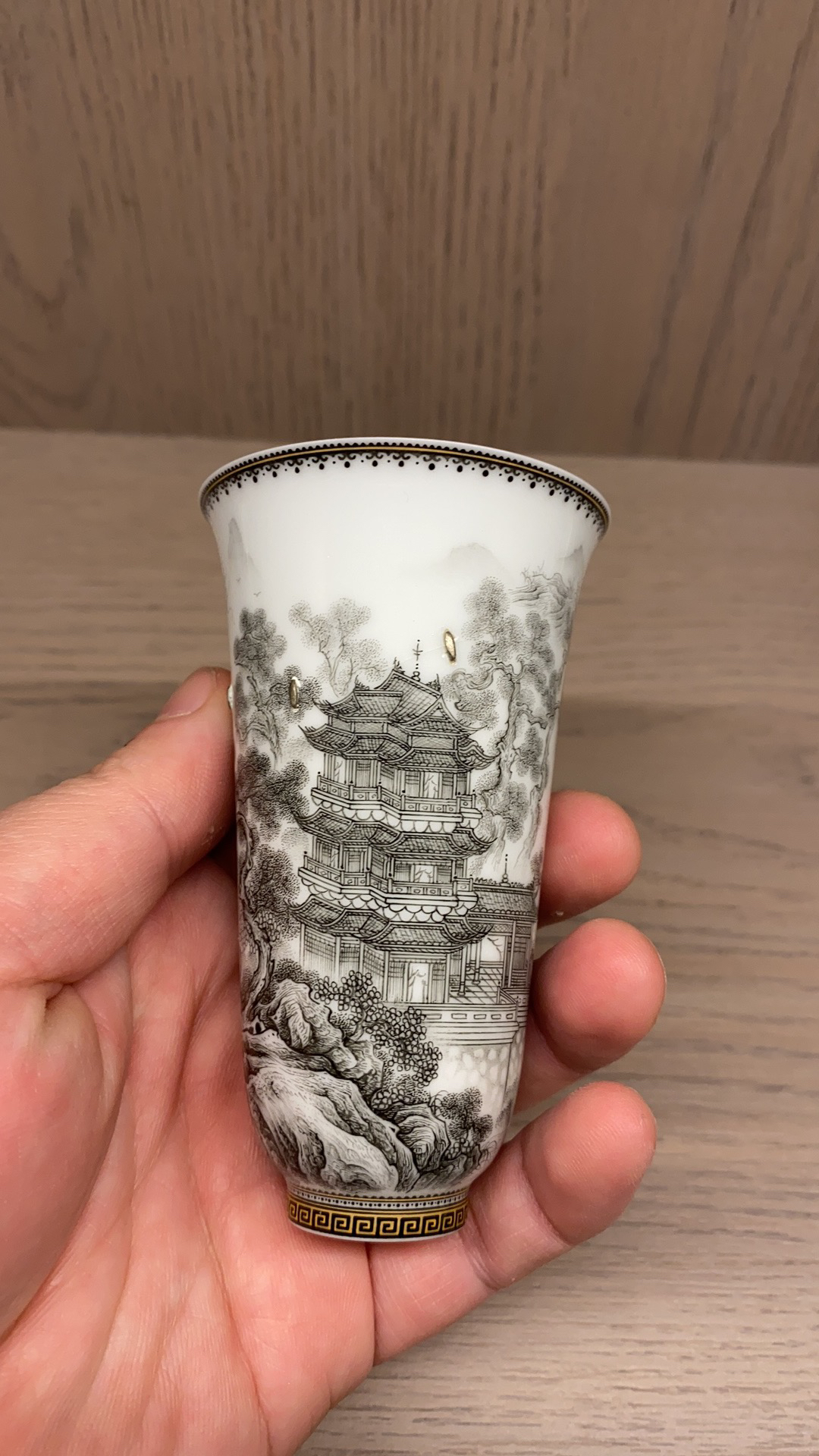 景缘堂墨彩四大名楼之滕王阁闻香杯