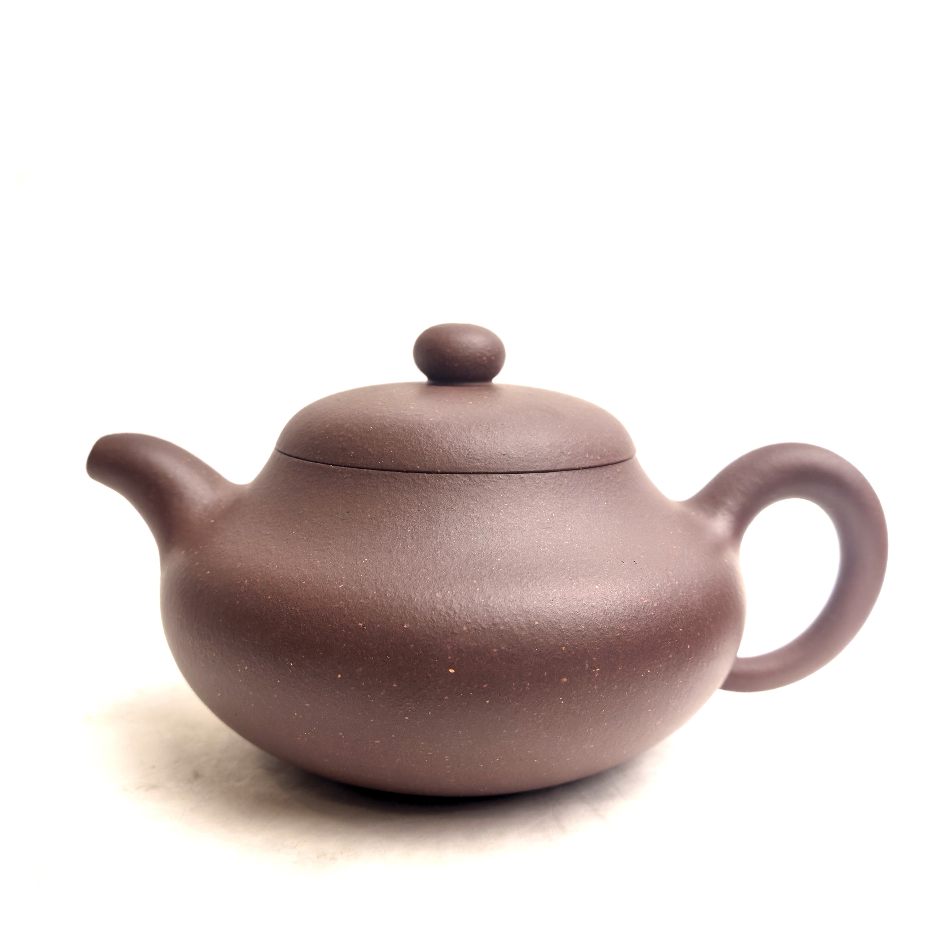 老紫泥柿圆200cc 精工半手 宜兴紫砂
