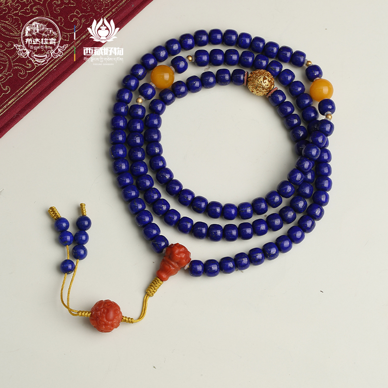 布达拉宫青金石南红108珠串时尚百搭精美配饰