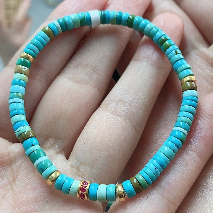 18K金镶嵌绿松石珠宝奇石