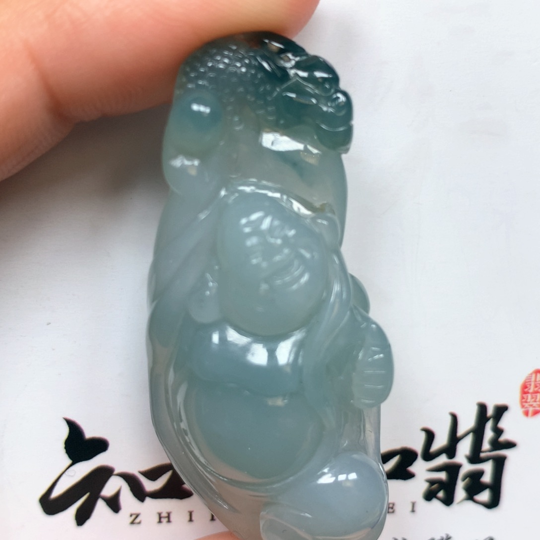 翡翠颈饰未镶嵌逍遥佛