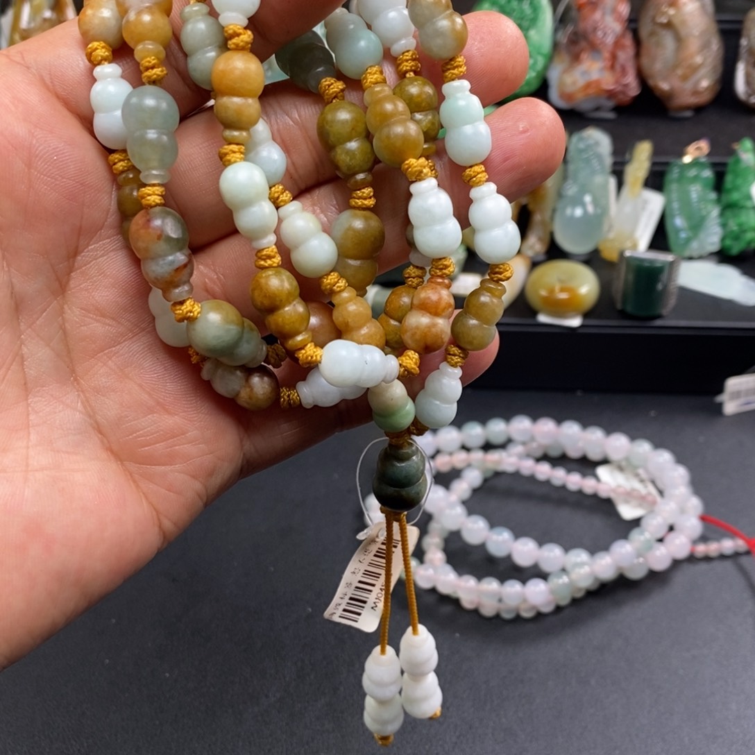 翡翠未镶嵌手串葫芦串