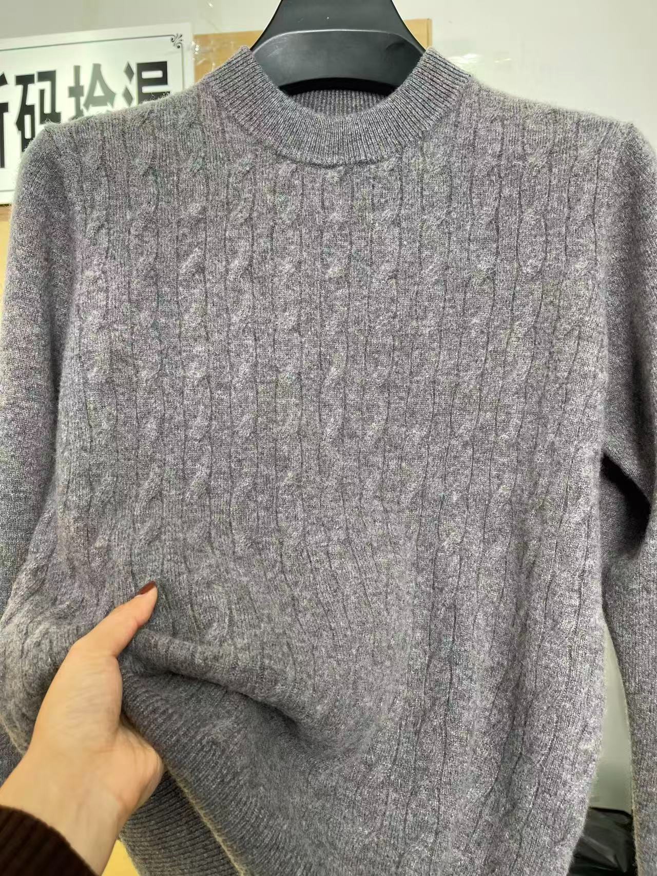 【重磅加厚纯羊毛衫】男士秋冬羊毛衫2025冬季新款保暖提花毛衣