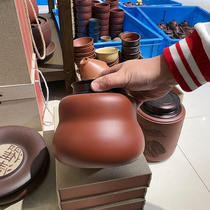 紫砂茶壶葫芦茶叶罐