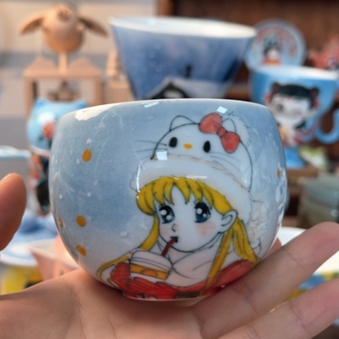 炉景德镇釉下手绘陶瓷 