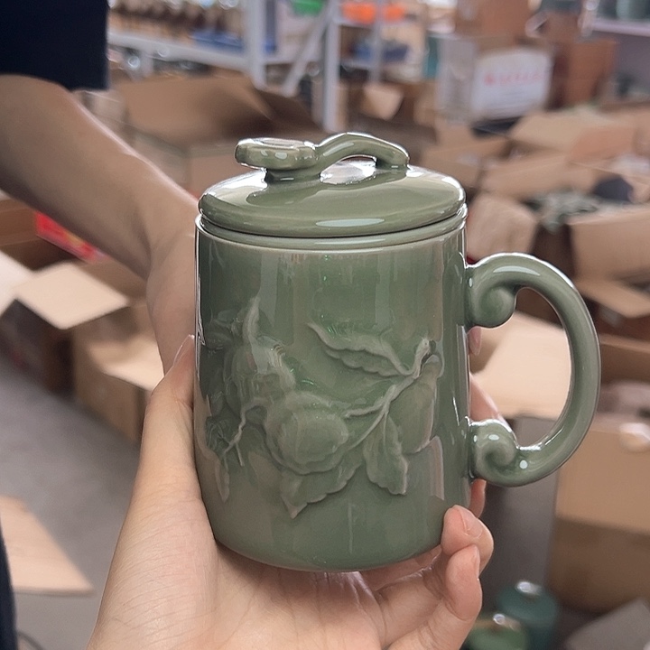 龙泉云间青瓷小米茶器