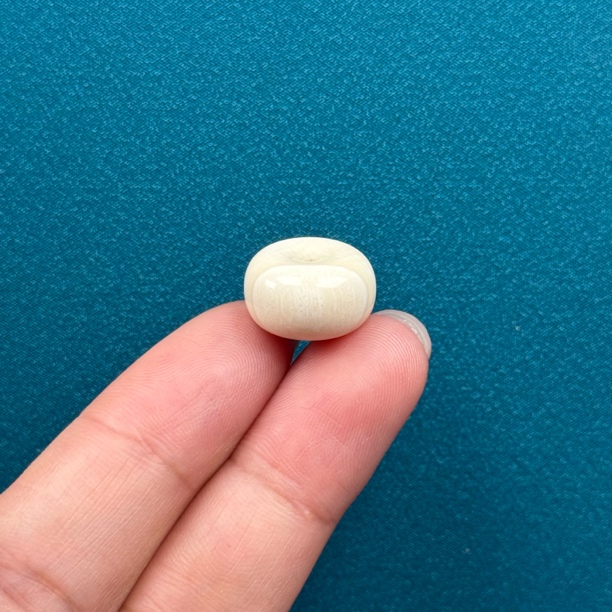 S58-19天然猛犸牙芝士皮桶珠15.7*9mm一物一图支持鉴定