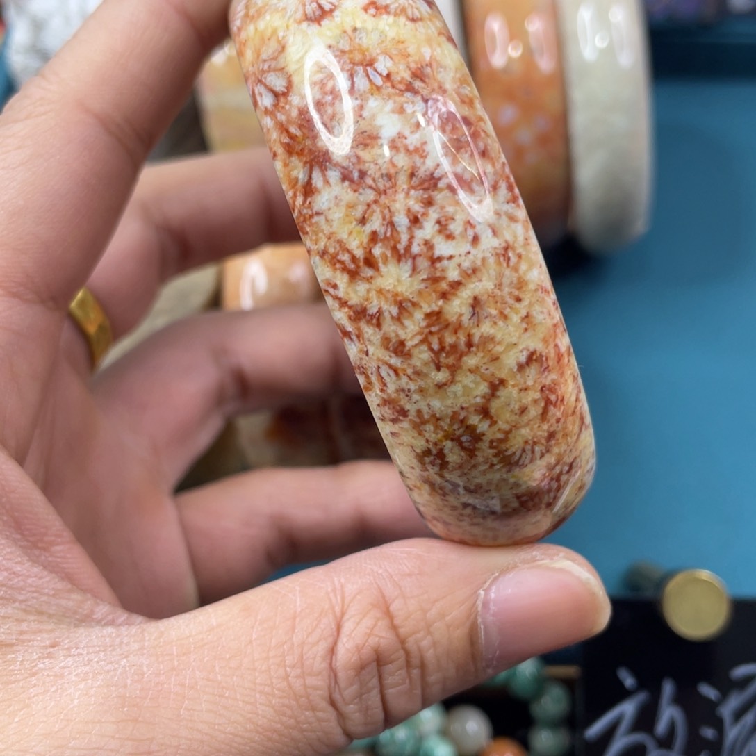 未镶嵌手镯硅化玉