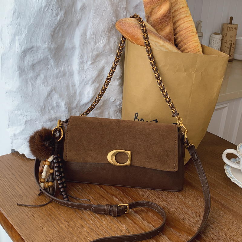 复古女士斜挎包2025新款小众百搭洋气链条单肩包时尚简约小包包