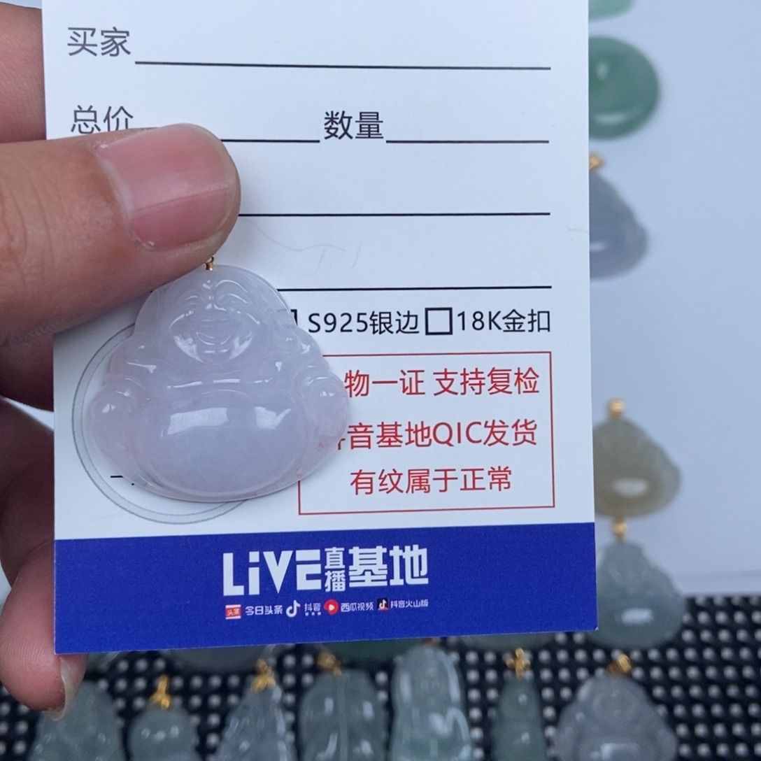 M****翡翠未镶嵌颈饰缅甸天然A货翡翠