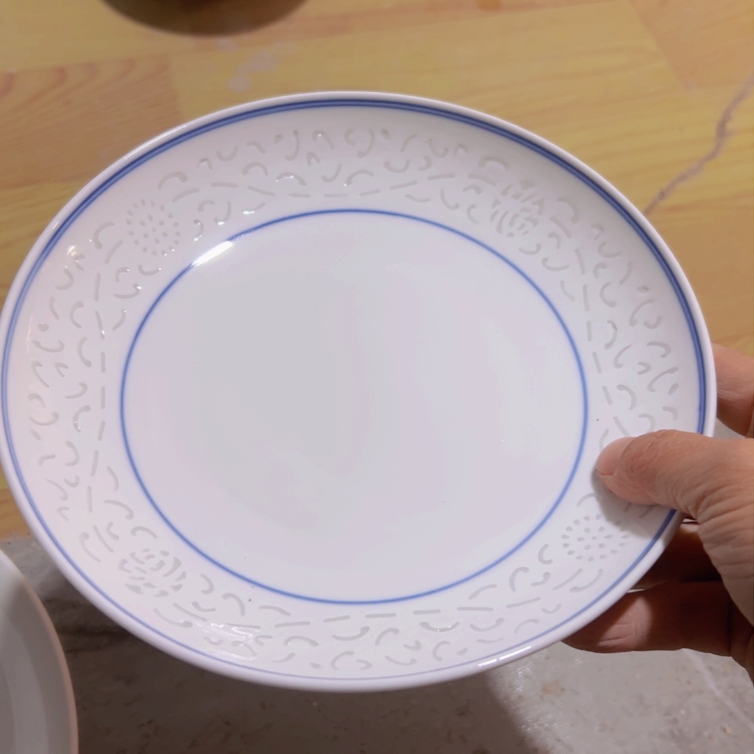 碗8寸素玲珑雕刻福字盘