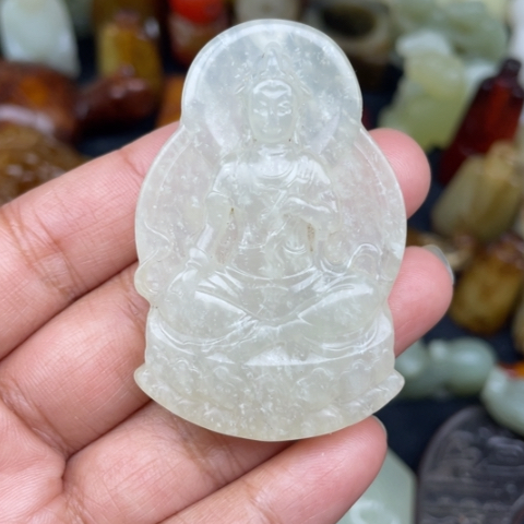 蛇纹石玉未镶嵌颈饰5