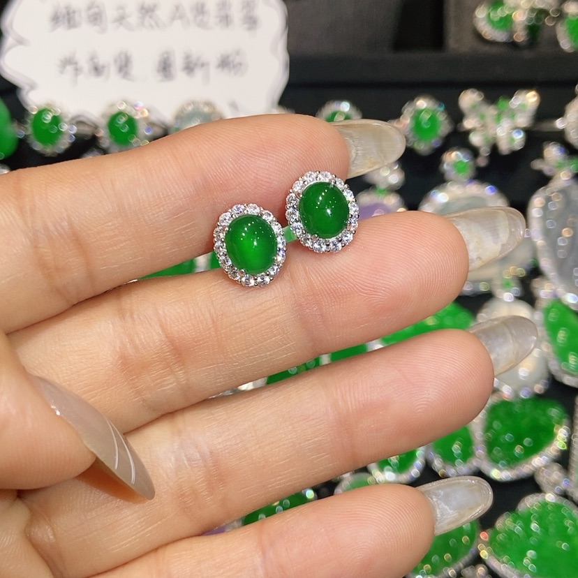【闪购商品】翡翠未镶嵌耳饰天然翡翠