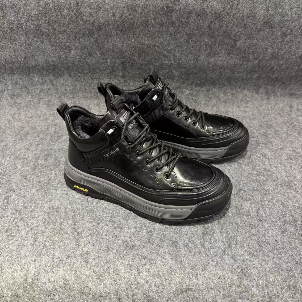 609加厚保暖皮毛鞋男款大棉鞋