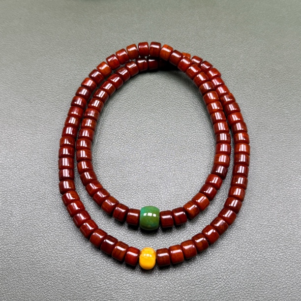 藏式精美骨制三圈手持