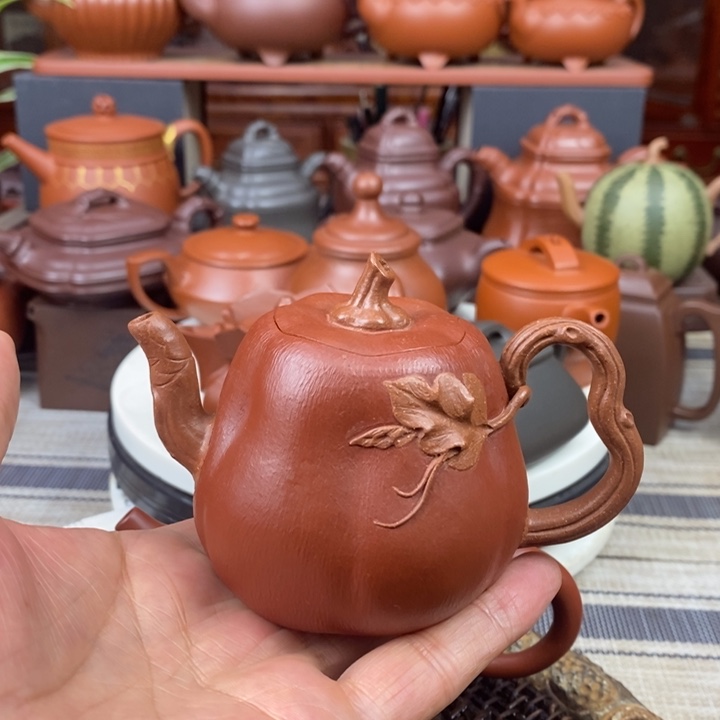 紫砂茶壶南瓜薄胎180cc特价