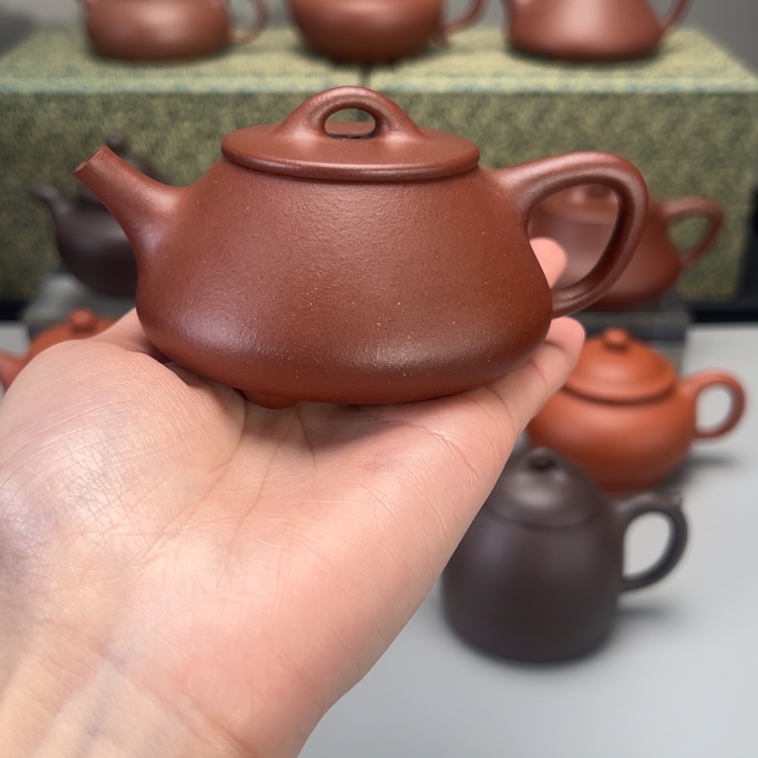 紫砂茶壶中槽清石瓢145c c