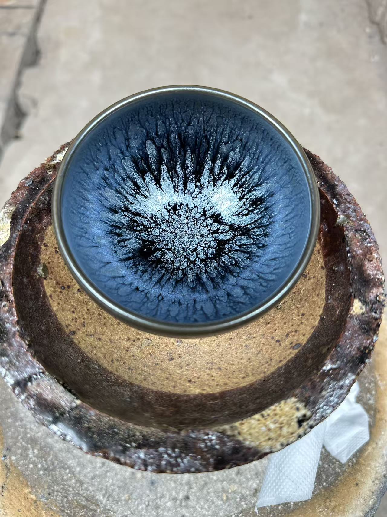 建盏手工主人杯电烧专用   百花盏