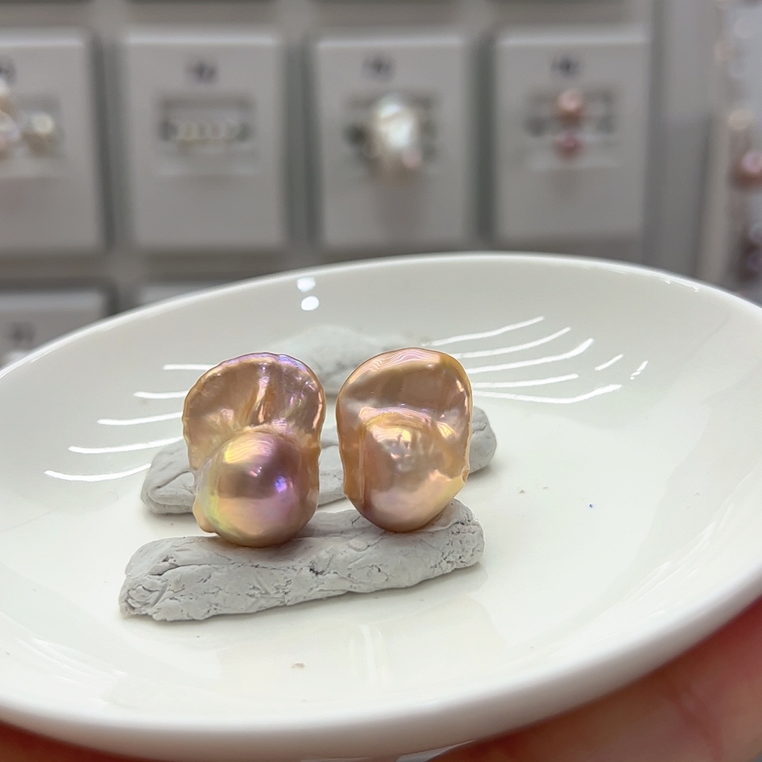 淡水珍珠耳饰银S925镶嵌