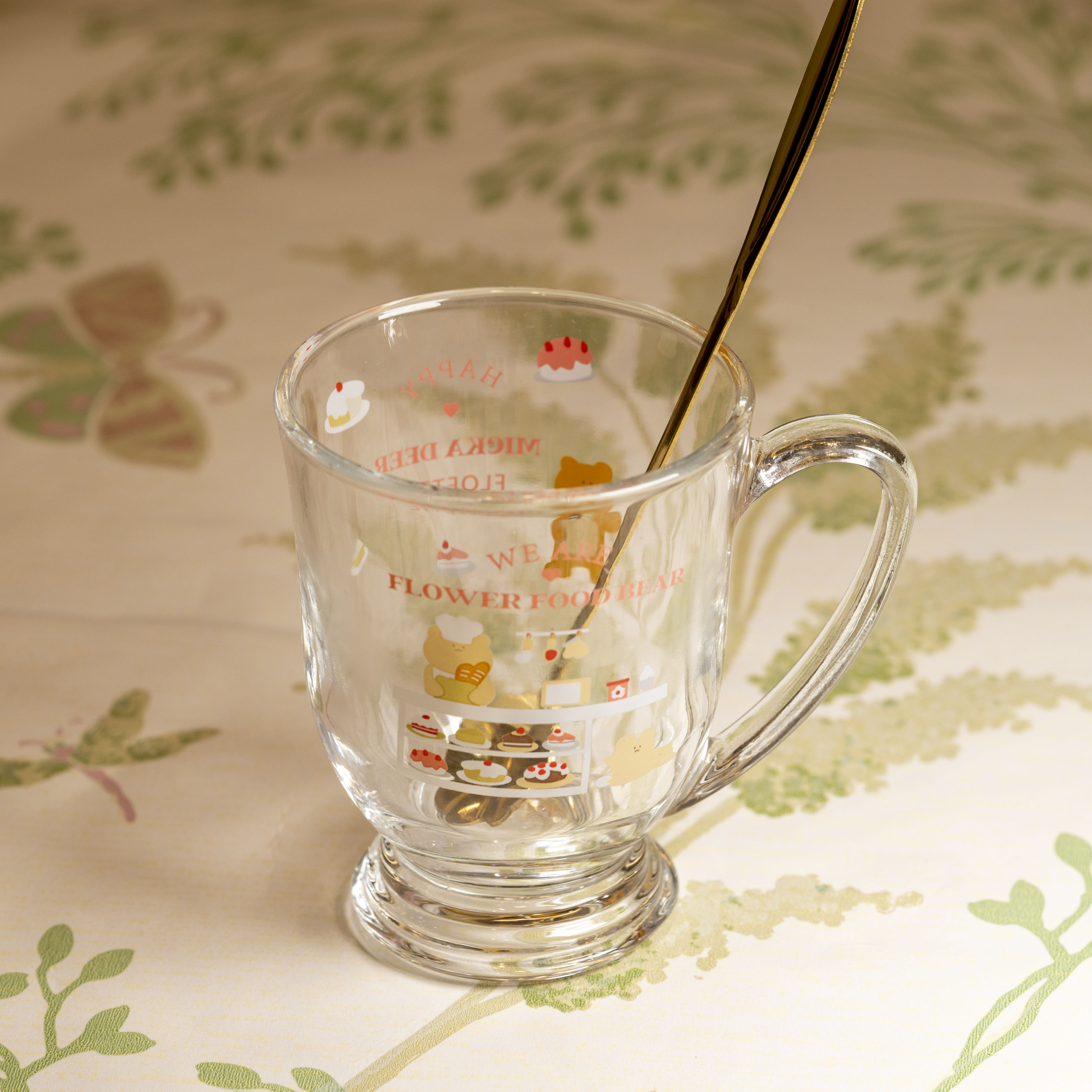 131号—ins风高颜值蛋糕小熊玻璃办公杯