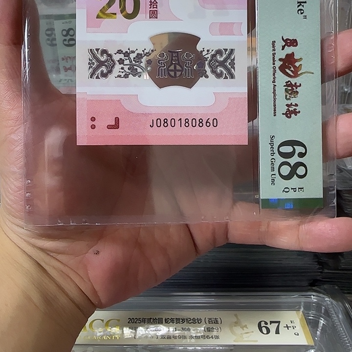 塑料?**G080180860单张——蛇钞