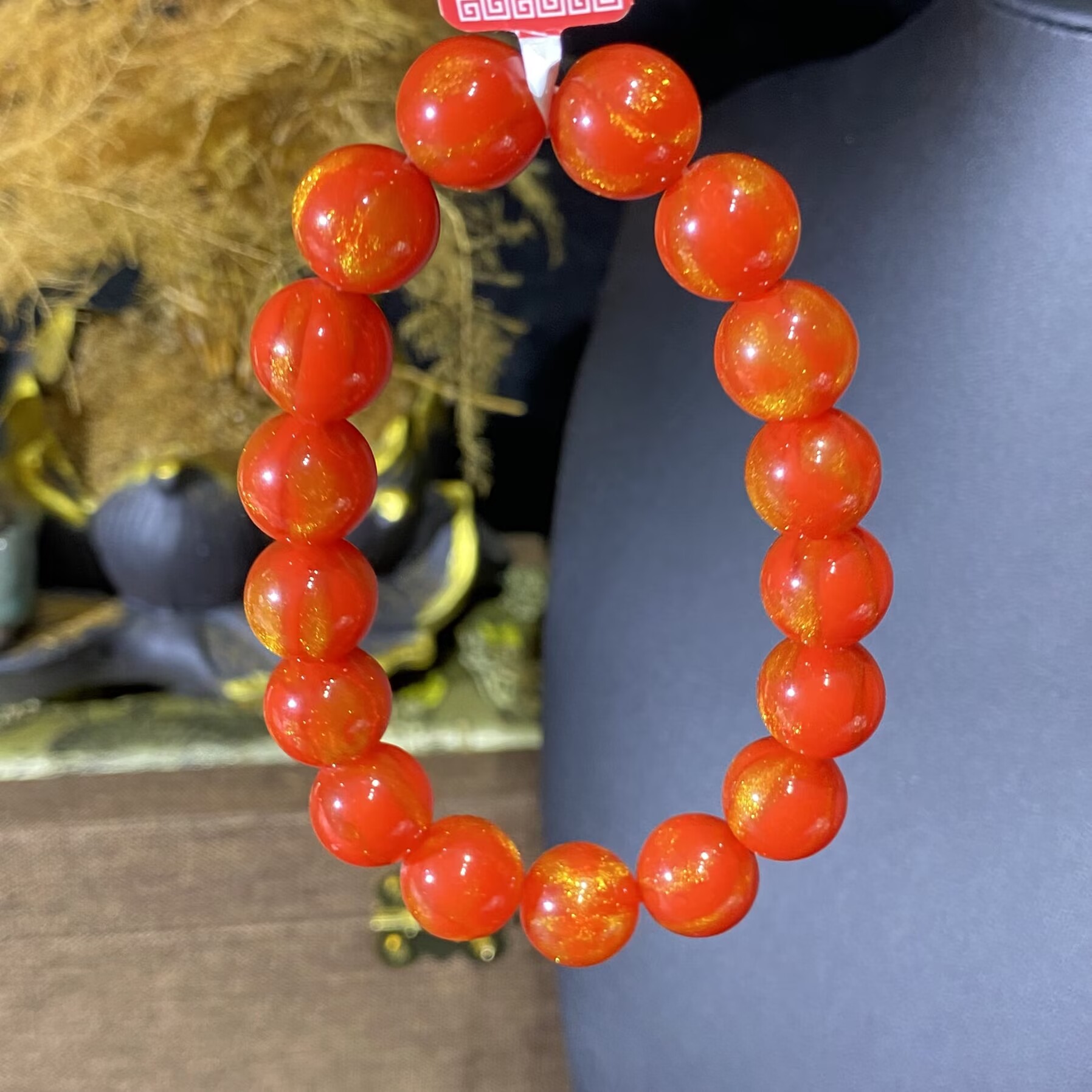 非金属珐琅手链 J5144 橙色手链精致百搭