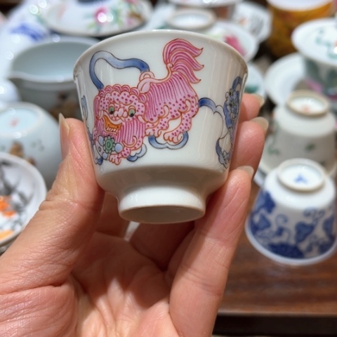 手绘茶杯盖碗壶承陶瓷