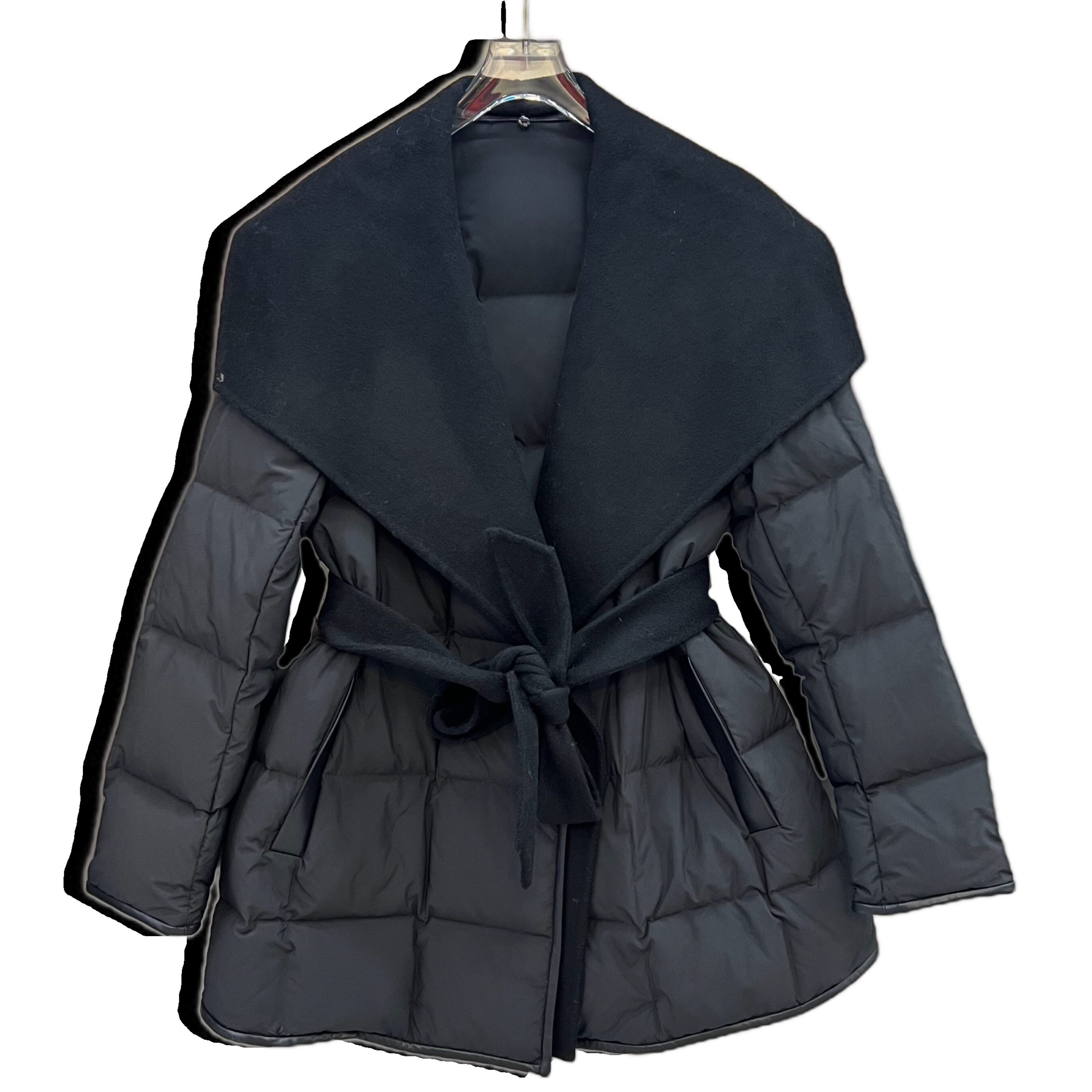 【XIAOHUIHUI】冬日宴设计感翻领收腰外套