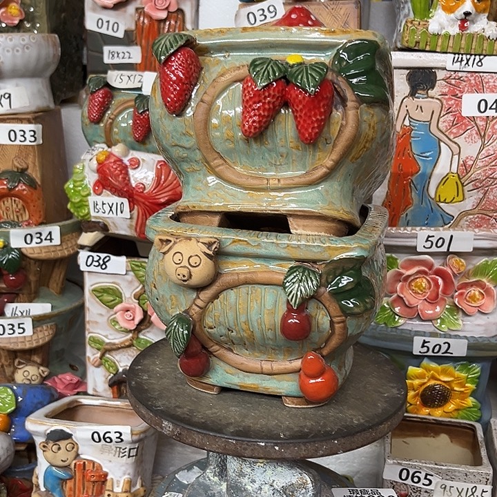 粗陶材质多肉花盆