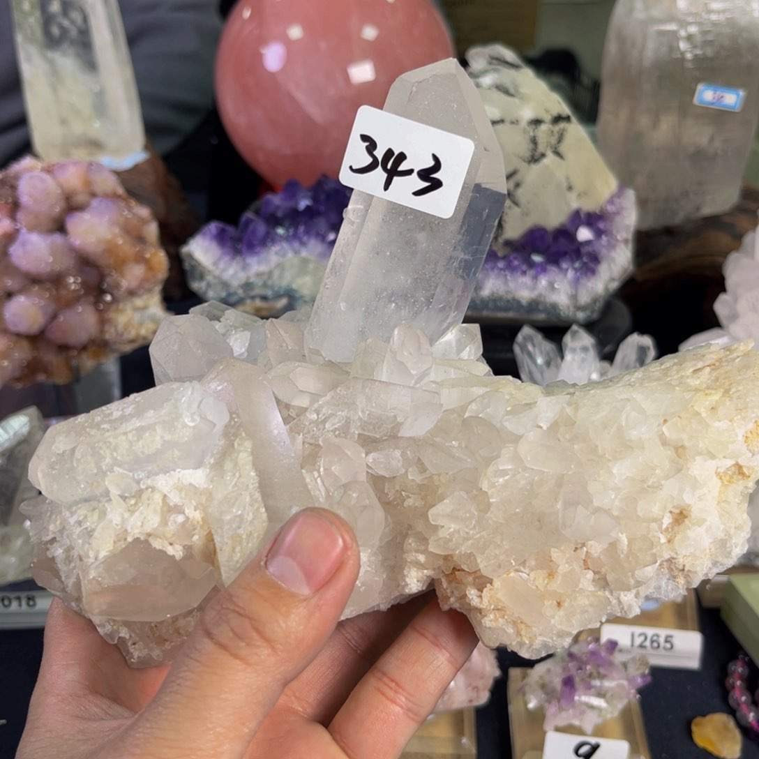 水晶天然水晶家居摆件未镶嵌包**头