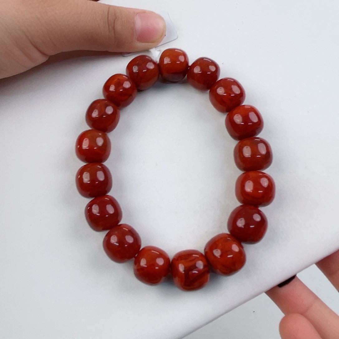 南红玛瑙瓦西老型收藏级单圈13mm未镶嵌