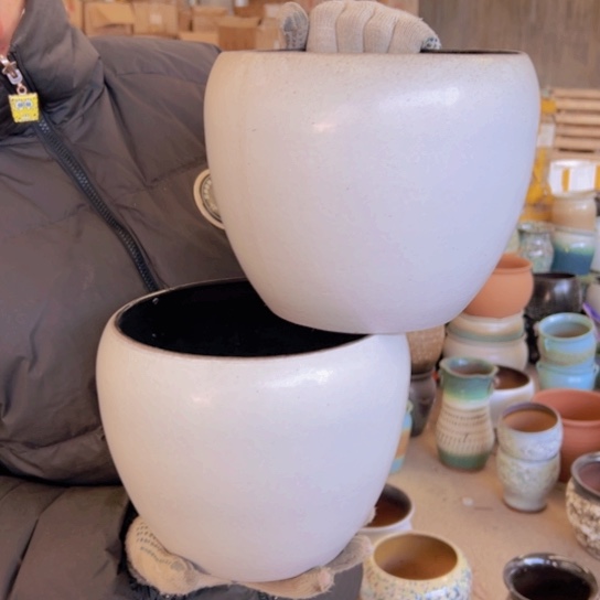 紫砂花盆高18口18————-