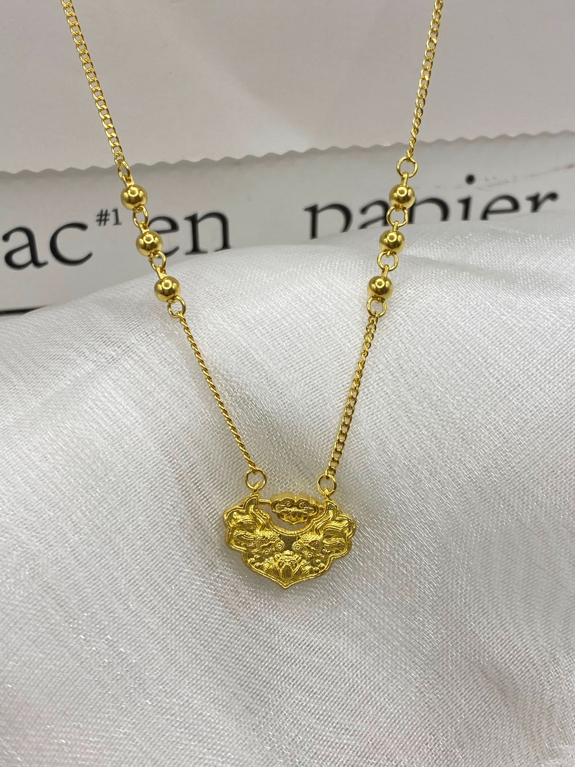 SUNFEEL/赛菲尔②足金999锦鲤锁套链时尚精致礼物推荐