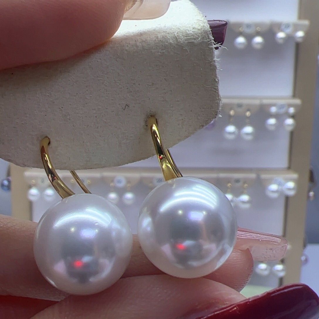 淡水珍珠耳饰银S925镶嵌