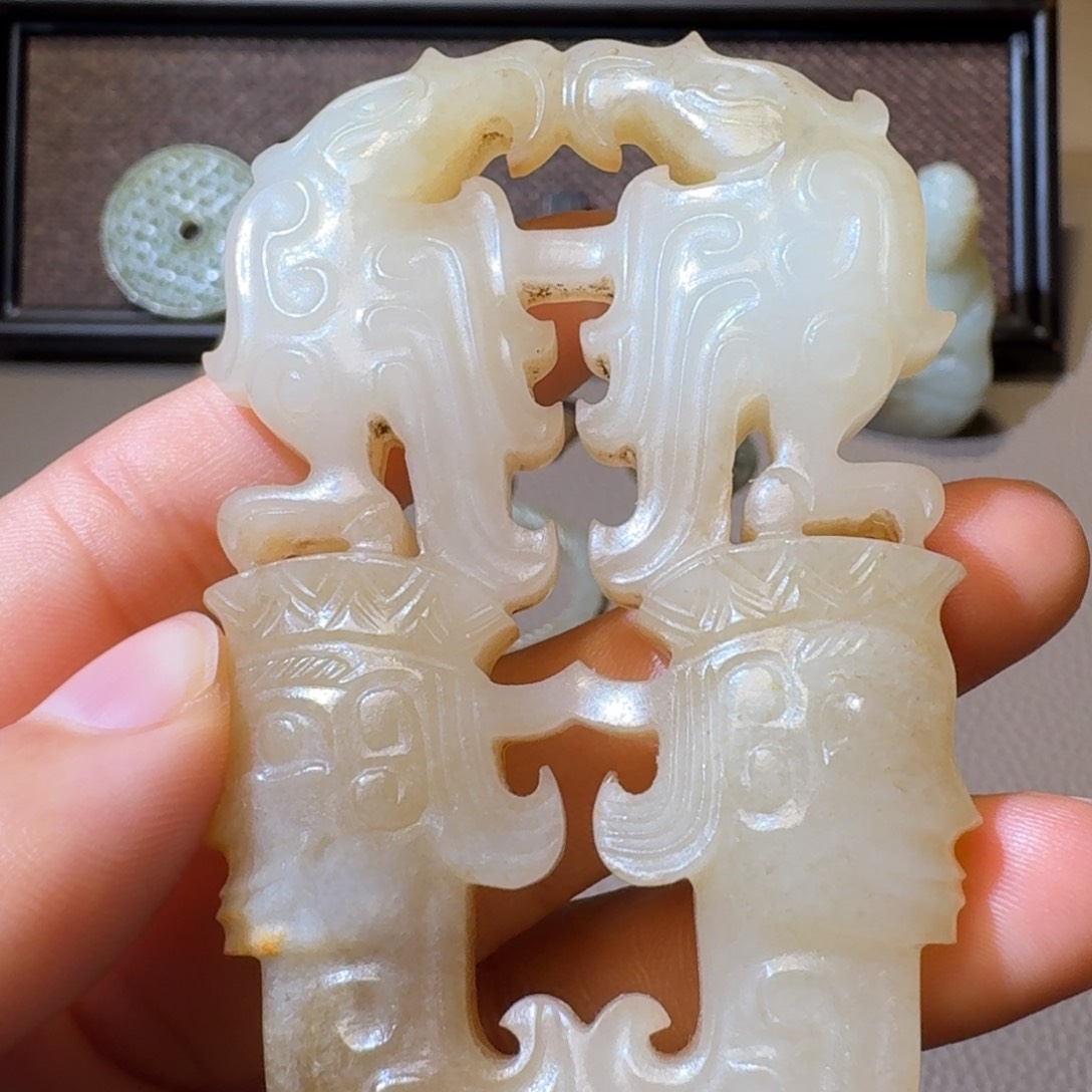和田玉发饰未镶嵌鈅**鑰