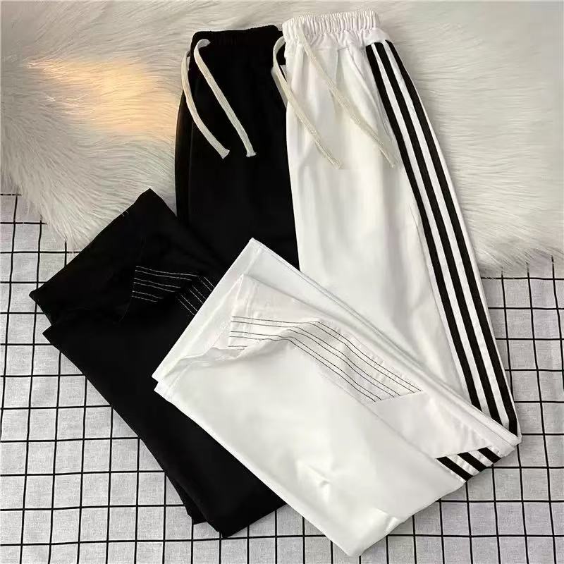 经典白条裤子纯色简约