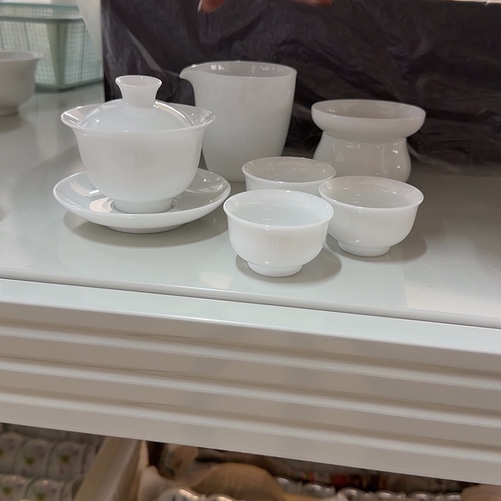 微瑕冰种套组三才130+3杯40反口➕公道茶漏