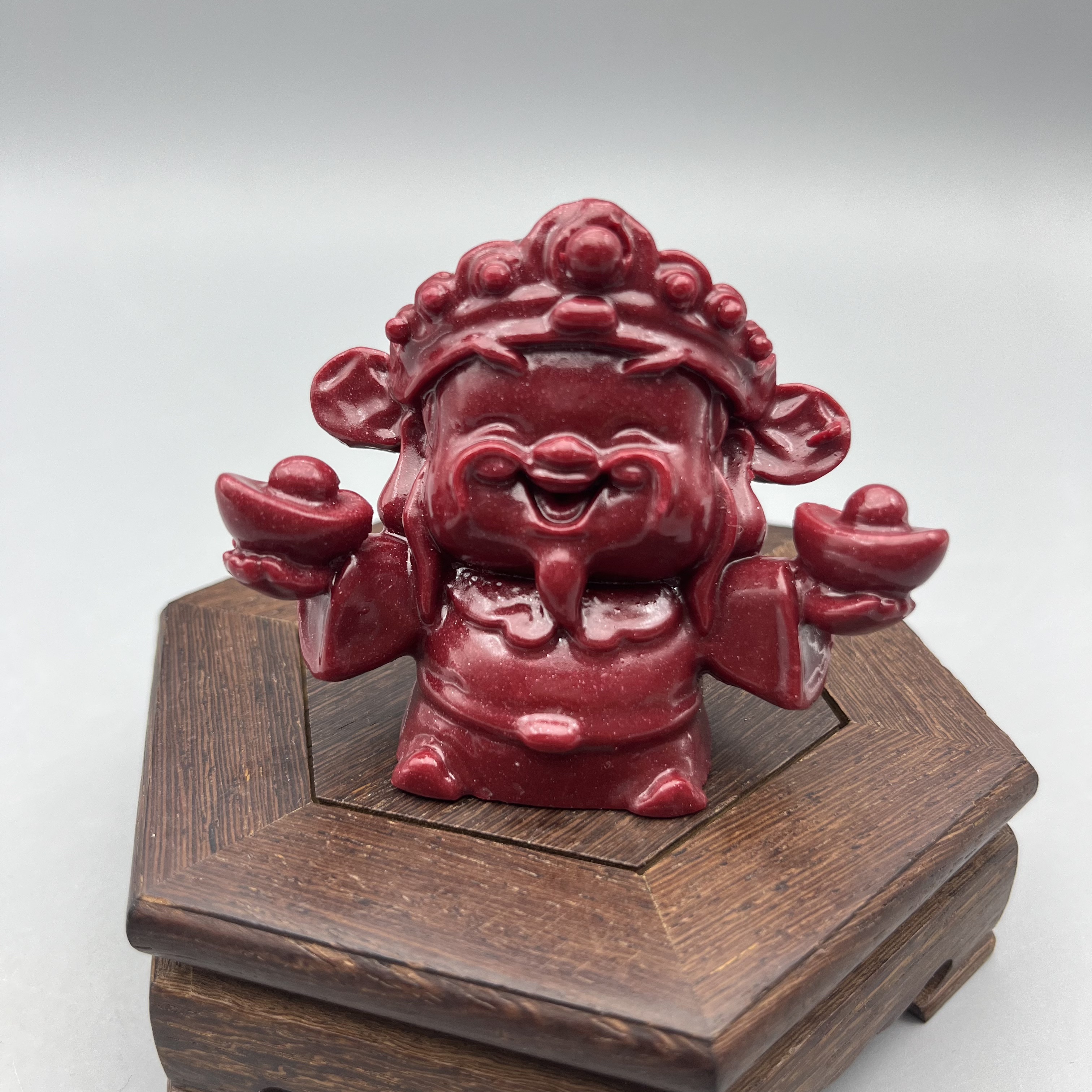 含辰砂工艺品BJ078-紫色小财神摆件