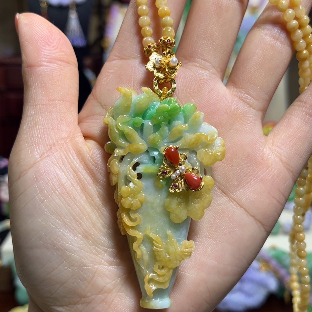 翡翠未镶嵌颈饰天然翡翠