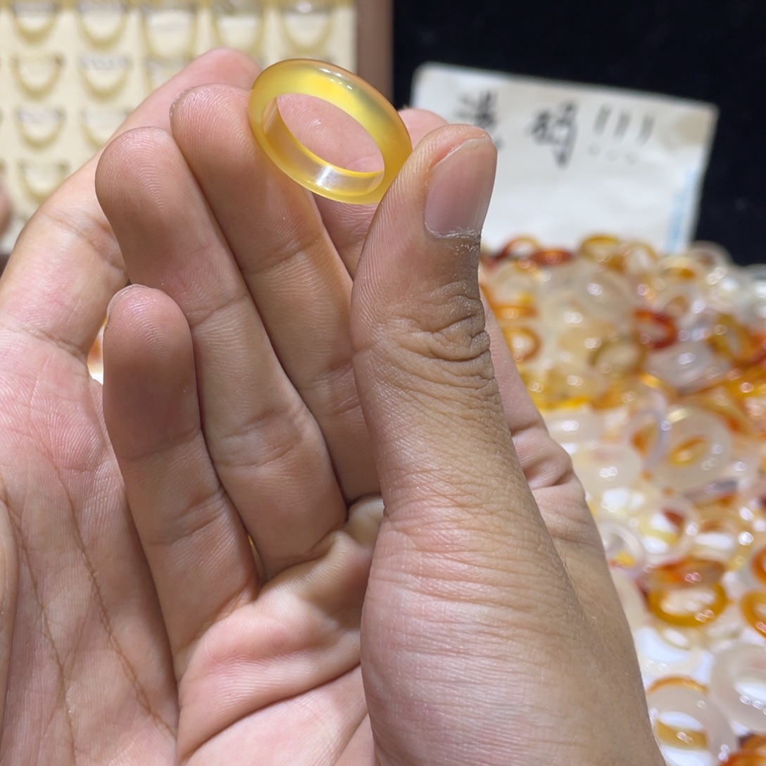 玛瑙/玉髓未镶嵌戒指41号港18 默认瑕疵