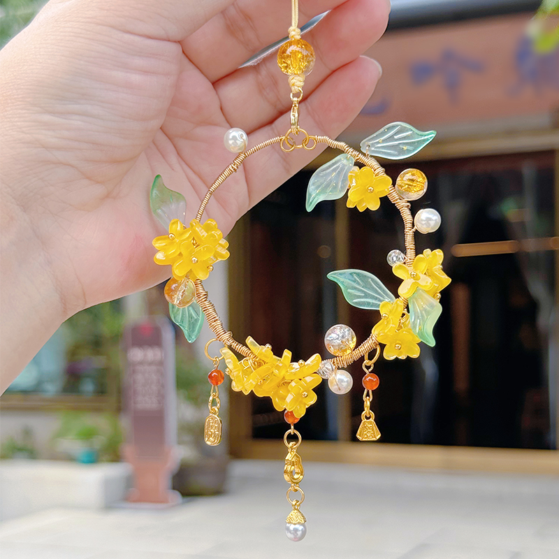 【称心如Y富桂花】多宝来才如Y珍珠桂花挂件 包挂车挂 2731