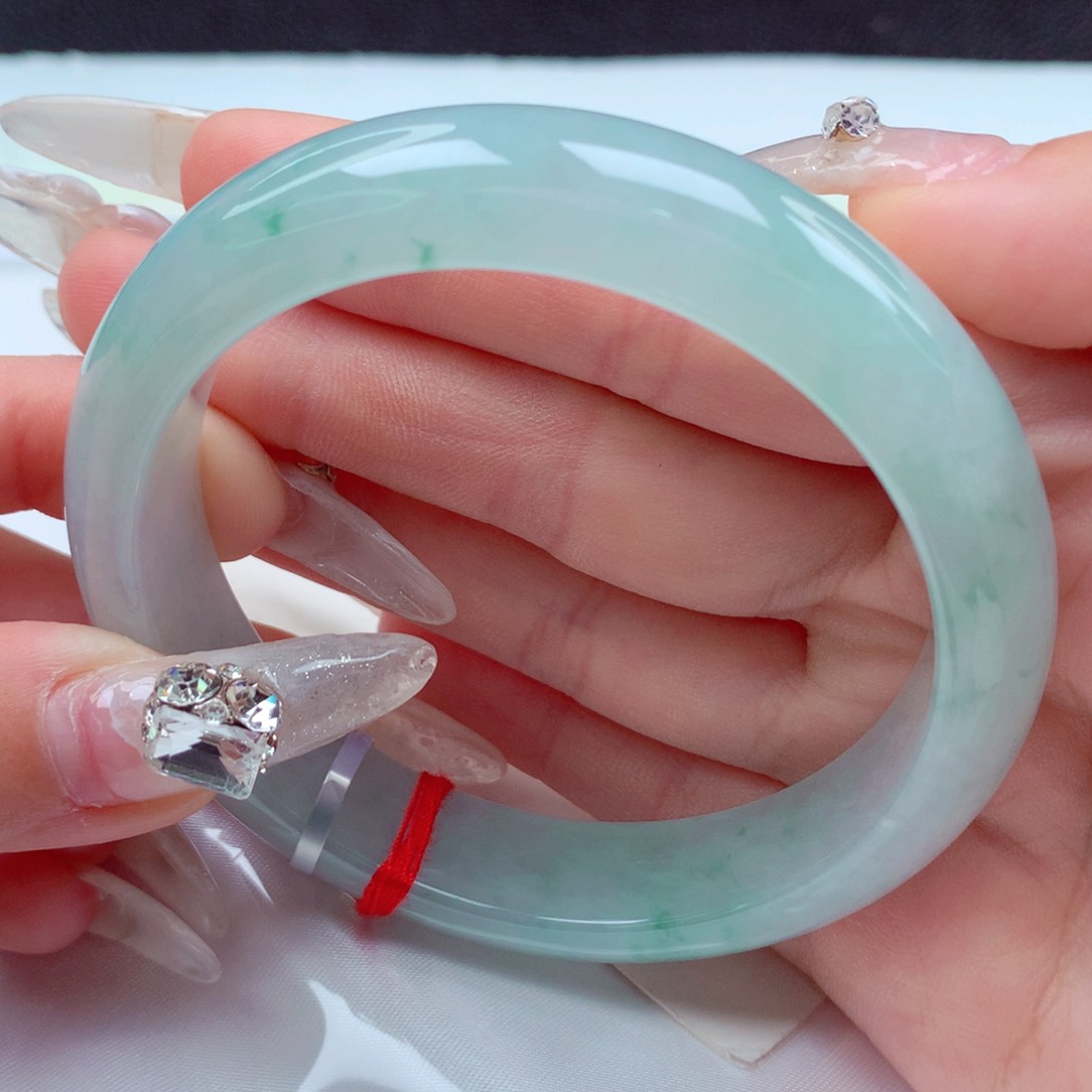 翡翠手镯未镶嵌燚***耀天然缅甸翡翠A货手镯 67号