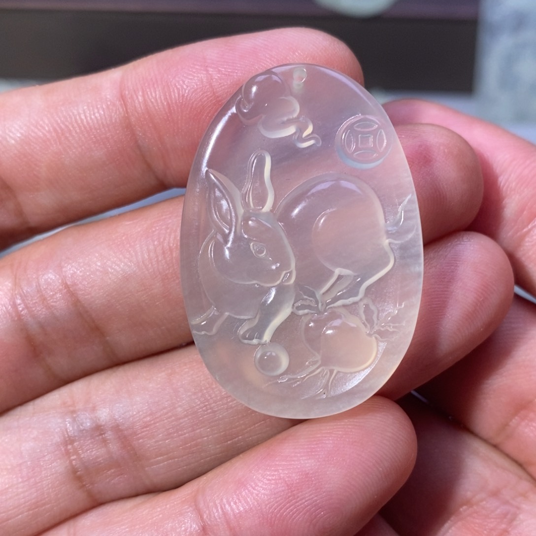 未镶嵌岫玉吊坠吊坠