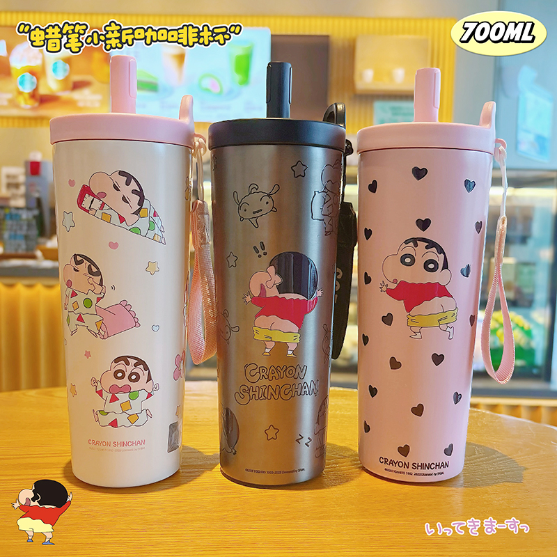 【如是】蜡笔小新正版高颜值便携316果茶杯大容量可爱儿童杯