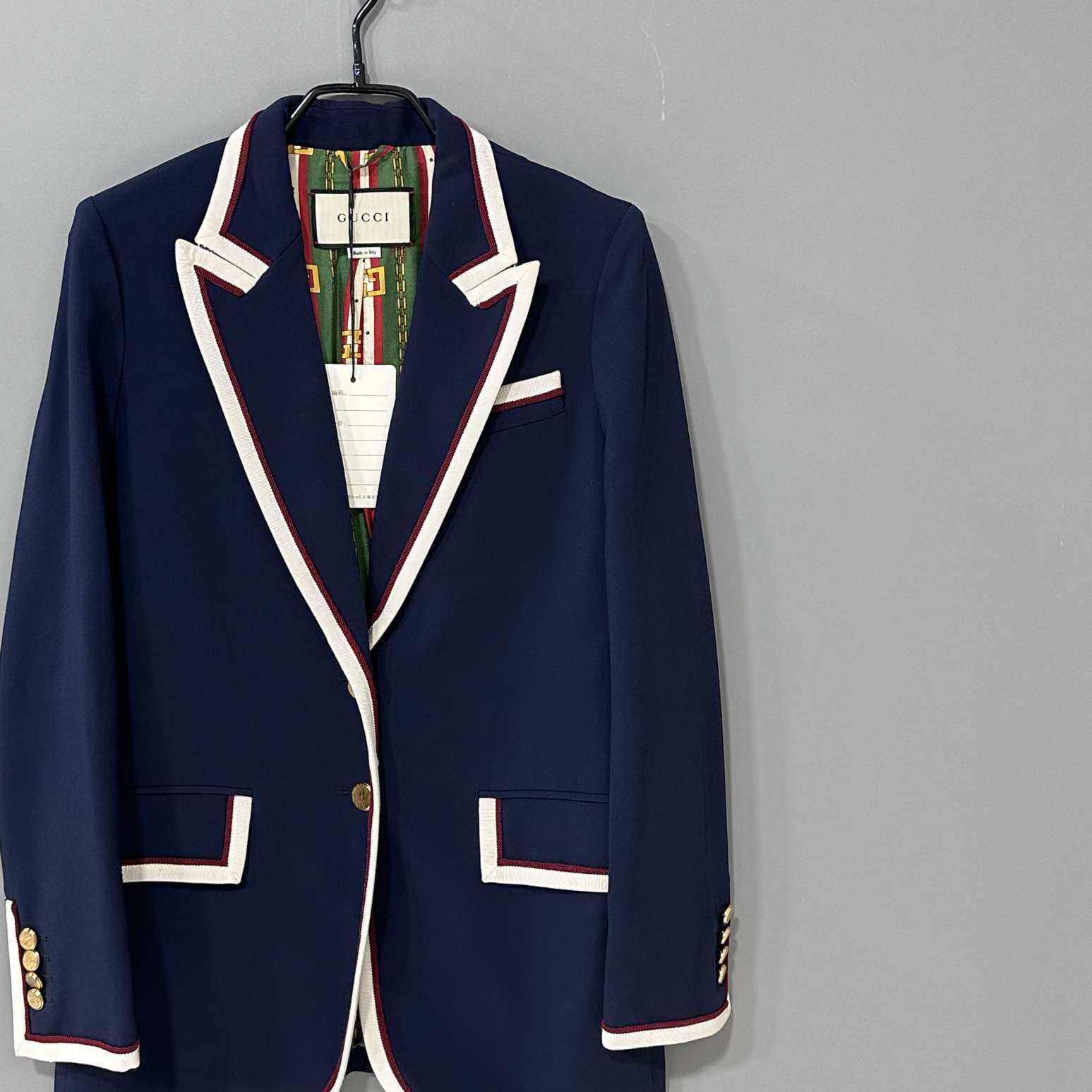 未使用 GUCCI/古驰 单排扣学院风西装外套 /40码/08789 