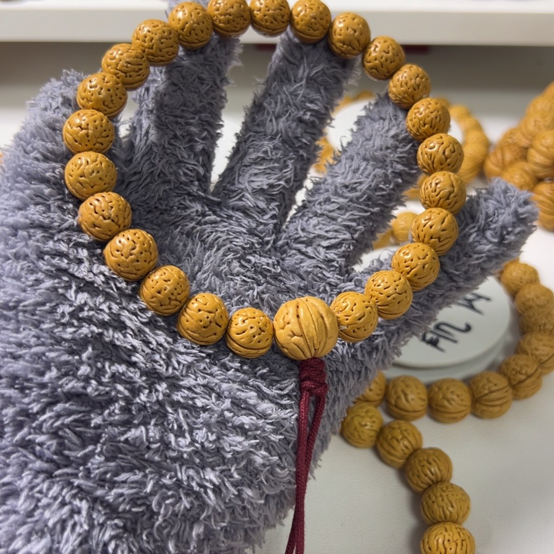 0***F桃核手串野生桃核