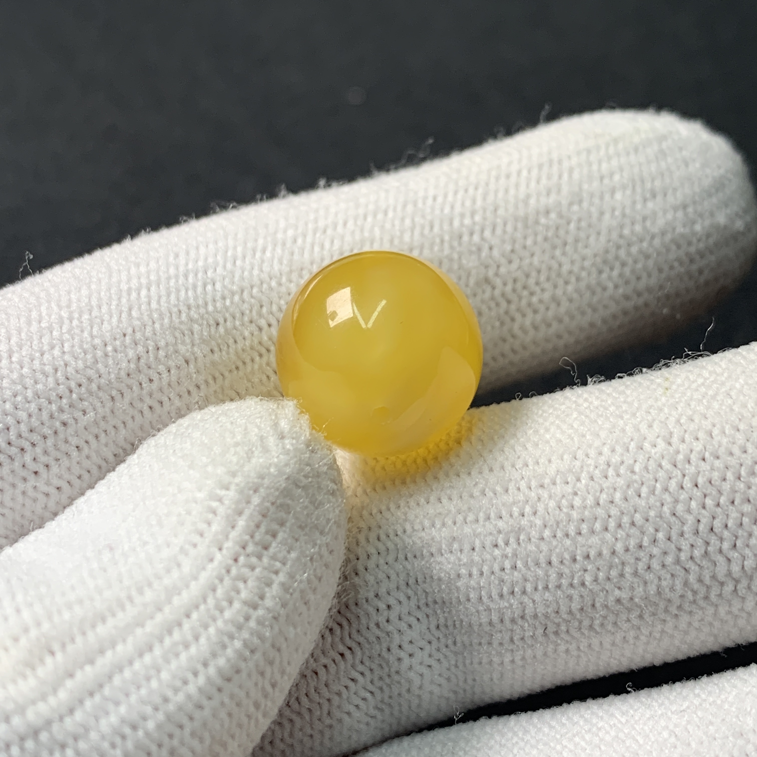 Y1077保真原矿俄料尺寸14.3mm蜜蜡单珠圆珠单颗手串隔珠-支持复检