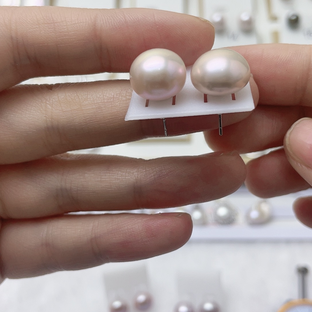 风***乱耳饰淡水珍珠银S925镶嵌