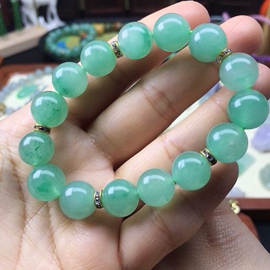 石英质玉手链合金卡12左右手串